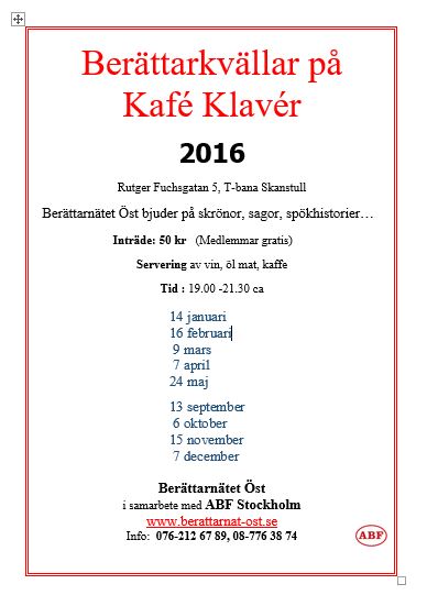 Kafé Klavér 2016